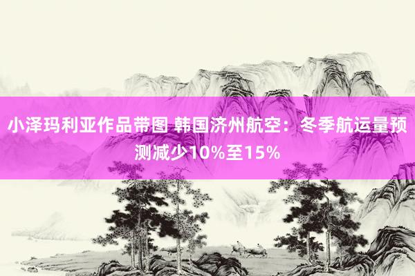 小泽玛利亚作品带图 韩国济州航空:冬季航运量预测减少10%至15%