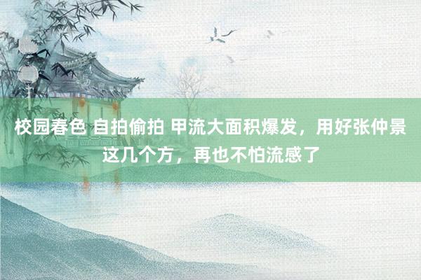 校园春色 自拍偷拍 甲流大面积爆发，用好张仲景这几个方，再也不怕流感了