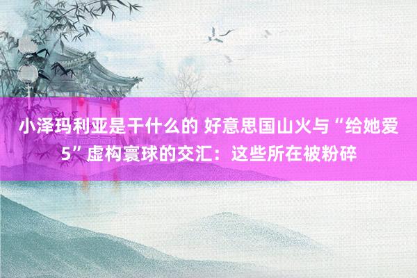 小泽玛利亚是干什么的 好意思国山火与“给她爱5”虚构寰球的交汇：这些所在被粉碎