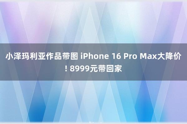 小泽玛利亚作品带图 iPhone 16 Pro Max大降价! 8999元带回家