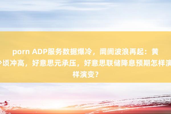 porn ADP服务数据爆冷，阛阓波浪再起：黄金少顷冲高，好意思元承压，好意思联储降息预期怎样演变？