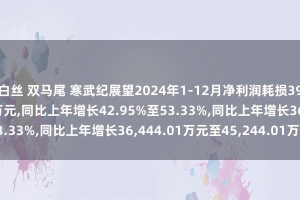 白丝 双马尾 寒武纪展望2024年1-12月净利润耗损39，600万元至48，400万元，同比上年增长42.95%至53.33%，同比上年增长36，444.01万元至45，244.01万元