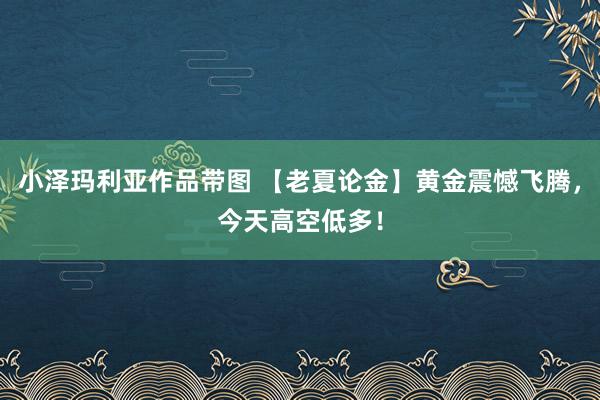 小泽玛利亚作品带图 【老夏论金】黄金震憾飞腾，今天高空低多！