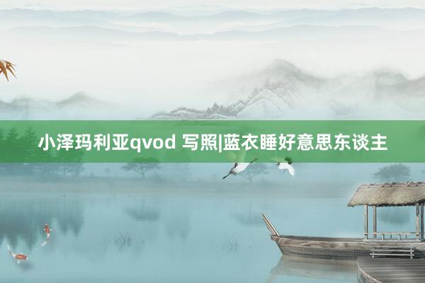 小泽玛利亚qvod 写照|蓝衣睡好意思东谈主