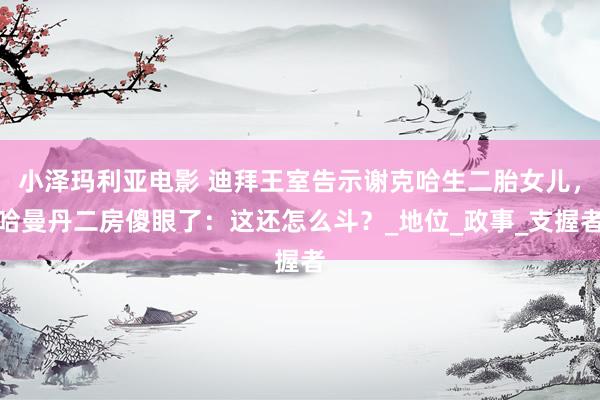 小泽玛利亚电影 迪拜王室告示谢克哈生二胎女儿，哈曼丹二房傻眼了：这还怎么斗？_地位_政事_支握者