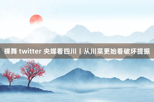 裸舞 twitter 央媒看四川丨从川菜更始看破坏提振