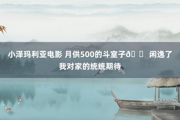 小泽玛利亚电影 月供500的斗室子🏠闲逸了我对家的统统期待