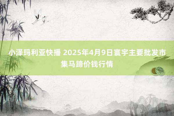 小泽玛利亚快播 2025年4月9日寰宇主要批发市集马蹄价钱行情