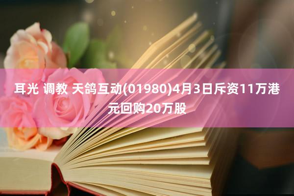 耳光 调教 天鸽互动(01980)4月3日斥资11万港元回购20万股