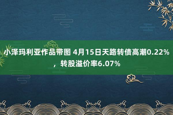 小泽玛利亚作品带图 4月15日天路转债高潮0.22%，转股溢价率6.07%