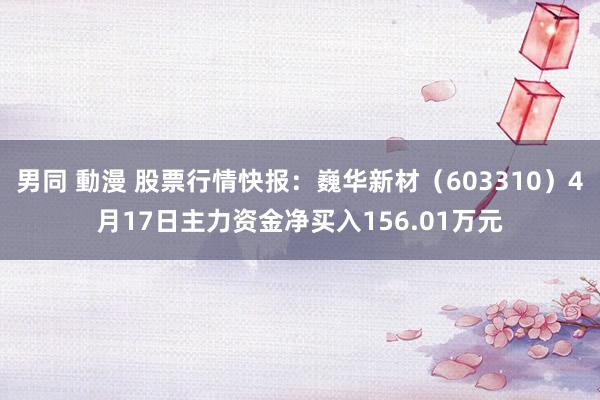 男同 動漫 股票行情快报：巍华新材（603310）4月17日主力资金净买入156.01万元