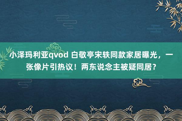 小泽玛利亚qvod 白敬亭宋轶同款家居曝光，一张像片引热议！两东说念主被疑同居？