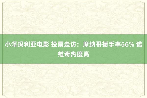 小泽玛利亚电影 投票走访：摩纳哥援手率66% 诺维奇热度高