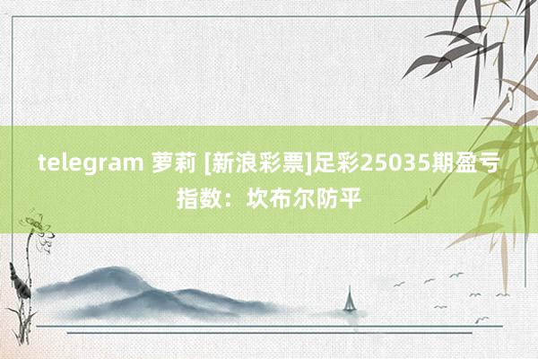 telegram 萝莉 [新浪彩票]足彩25035期盈亏指数：坎布尔防平