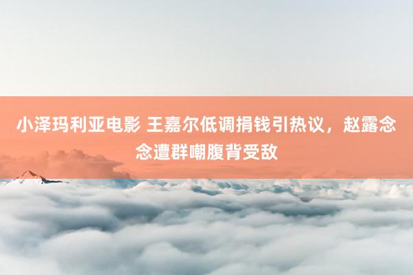 小泽玛利亚电影 王嘉尔低调捐钱引热议，赵露念念遭群嘲腹背受敌