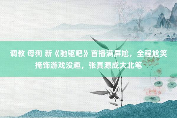 调教 母狗 新《驰驱吧》首播满屏尬，全程尬笑掩饰游戏没趣，张真源成大北笔