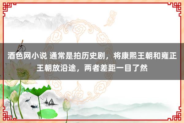 酒色网小说 通常是拍历史剧，将康熙王朝和雍正王朝放沿途，两者差距一目了然